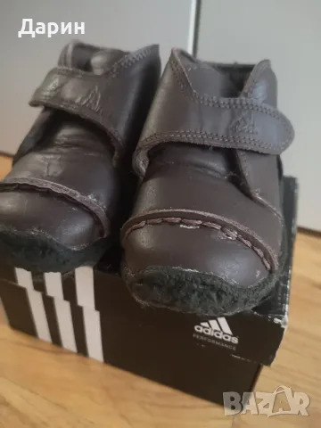 Бебешки кожени обувки ADIDAS, 19 номер, снимка 5 - Бебешки обувки - 56346526