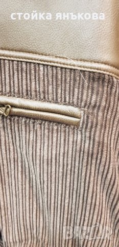 Продавам  тъмно кафяво мъжко яке съчетание на кожа с джинсов плат к, снимка 5 - Якета - 31351514