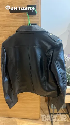 Черно кожено яке Sinsay, снимка 3 - Детски якета и елеци - 49891781