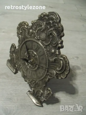 № 7840 стар настолен  метален / калаен часовник   - SKS ZINN   , снимка 2 - Антикварни и старинни предмети - 48758863