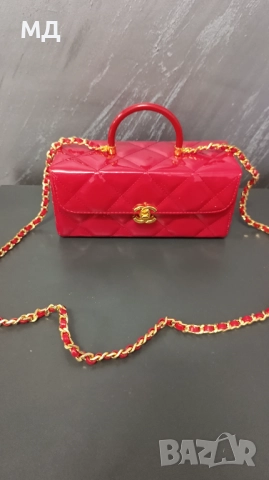 Channel нова малка чанта червена, снимка 7 - Чанти - 52311592