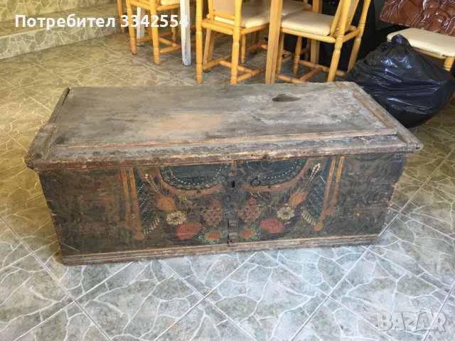 РАКЛА САНДЪК ЗА ЧЕИЗ МЕТАЛЕН ОБКОВ РИСУВАН, снимка 5 - Антикварни и старинни предмети - 38255108