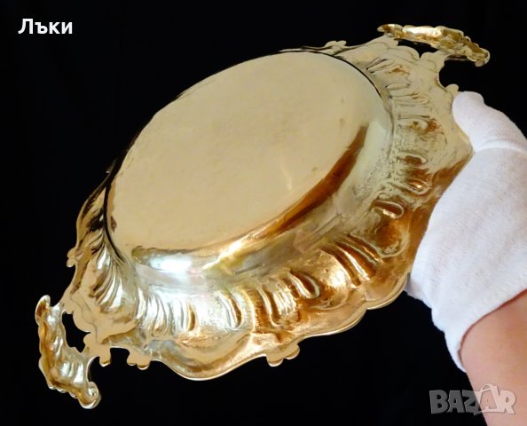 Бронзова фруктиера,плато 1 кг.,барок., снимка 5 - Антикварни и старинни предмети - 29991276