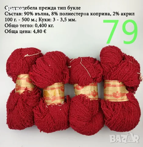 Остатъци от прежди, евтини прежди в малки количества - нови и остатъци, снимка 3 - Други стоки за дома - 52171080