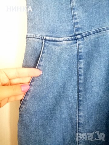 Дънкена дамска рокля, снимка 2 - Рокли - 37344682