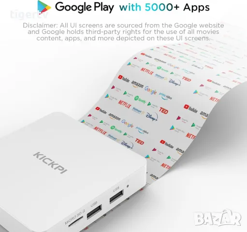 Android TV Box Tanix KICKPI KP1 Google TV 12 Google & Netfliх certificate, гаранция, снимка 11 - Плейъри, домашно кино, прожектори - 45389762