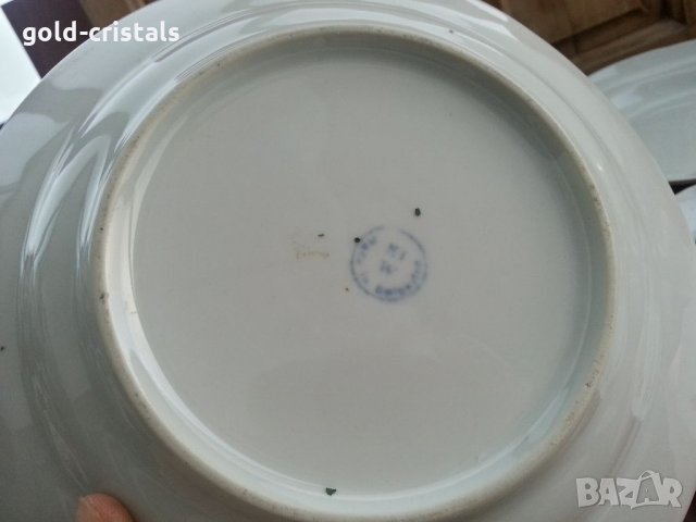 Стар български порцелан чинии дълбоки, снимка 2 - Антикварни и старинни предмети - 33824476