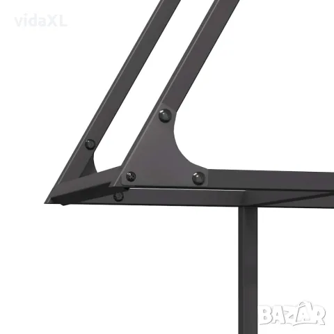 vidaXL Стойка за дърва за огрев черна Студено валцувана стомана, снимка 7 - Дърва за огрев - 56148308
