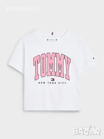 Tommy Hilfiger Contrast Varsity Logo - страхотна юношеска тениска 164см.