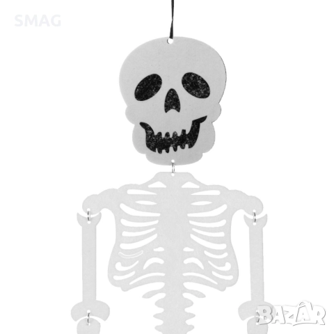 Висящ движещ се скелет за Halloween / Хелоуин, 80 см_1244356, снимка 2 - Декорация за дома - 52024299