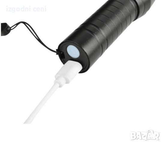 Мощен джобен LED фенер USB зареждане, снимка 4 - Други - 38322342