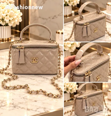 Chanel налична  чанта в черно бежово, снимка 2 - Чанти - 56226712