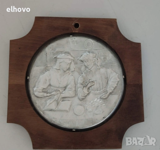 Релефна калаена картина, снимка 3 - Антикварни и старинни предмети - 29365882