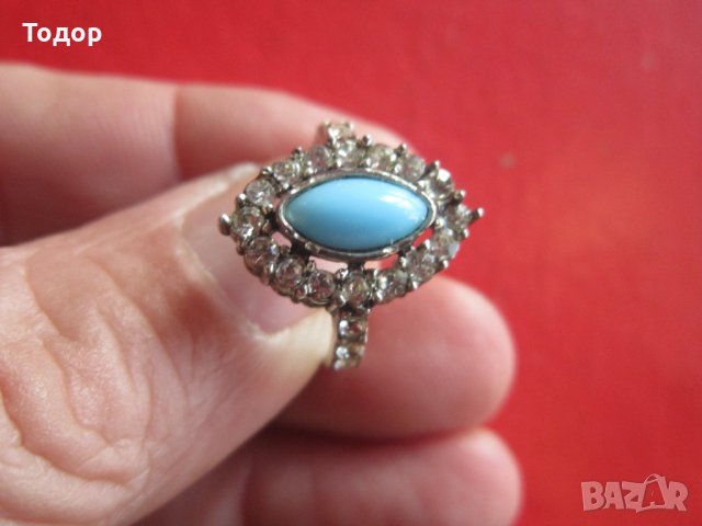 Уникален сребърен пръстен с камък, снимка 2 - Пръстени - 35017755