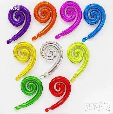 Завъртян охлювче фолио фолиев балон хелий или въздух парти рожден ден, снимка 2 - Други - 29971530