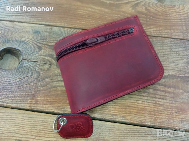 Ръчно изработен мъжки кожен портфейл , снимка 2 - Портфейли, портмонета - 51910759