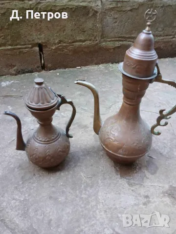 Стар меден ибрик, снимка 2 - Антикварни и старинни предмети - 48420661