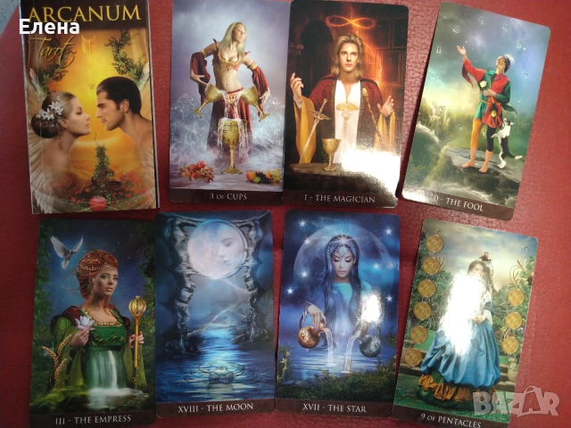 Колода за гледане на карти Таро с практическо ръководство, снимка 2 - Карти за игра - 52987647