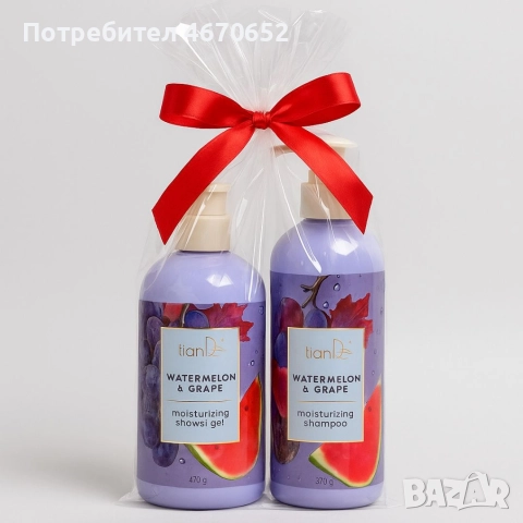 Коледен комплект за баня „Диня и грозде“