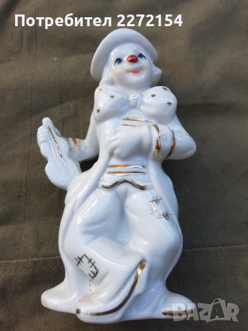 Порцеланова статуетка фигурка Клоун, снимка 3 - Антикварни и старинни предмети - 51431743