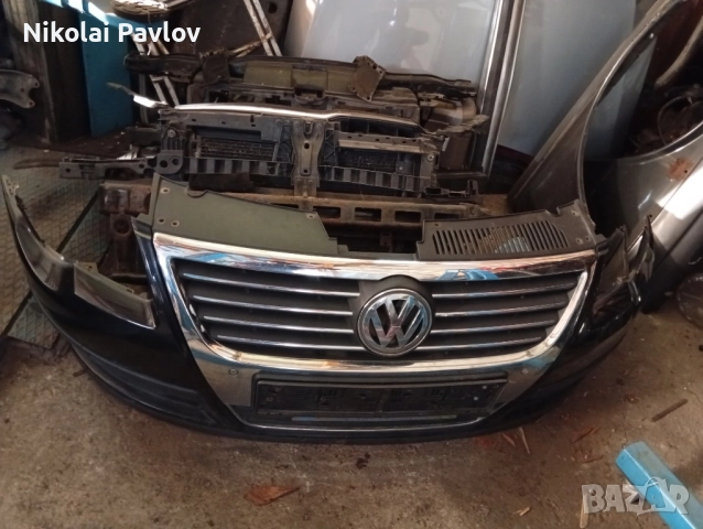 Предна броня с решетка халогени за Фолксваген Пасат 6 , снимка 4 - Части - 52809546