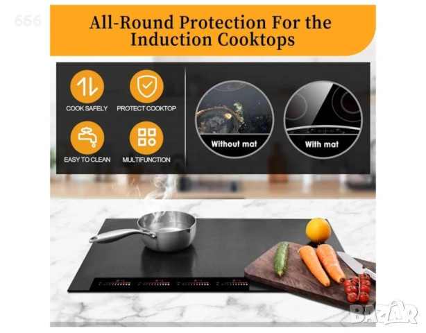 Подложка за индукционен котлон KitchenRaku 52 x 80 cm, снимка 14 - Други стоки за дома - 53940714