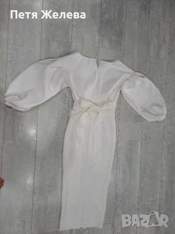Бяла рокля -(XS), снимка 9 - Рокли - 51674689