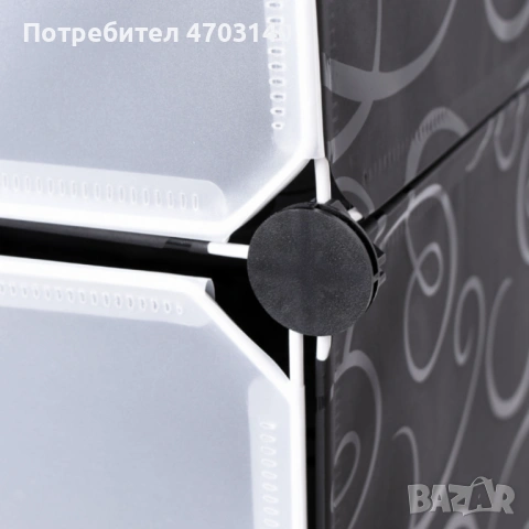 Черен модулен шкаф за обувки - функционалност и красив дизайн в едно, снимка 6 - Други - 53343730