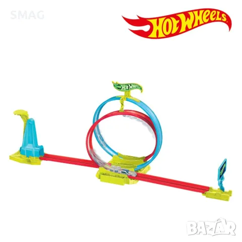 Hot Wheels Neon Speeders Laser Stunt Slamway с 1 превозно средство - Mattel S_1230388