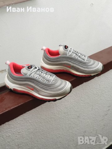 оригинални маратонки  Nike Air Max '97 сребристи/розови  номер 40,5, снимка 4 - Маратонки - 37312877