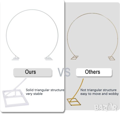 Кръгла сватбена арка HQ-XJ117-L, снимка 4 - Сватбени аксесоари - 42901875