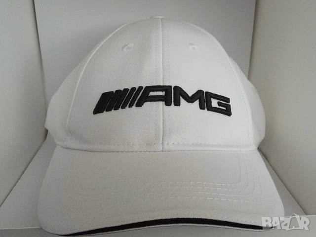 AMG Мъжка шапка с козирка бяла , снимка 3 - Шапки - 54162808