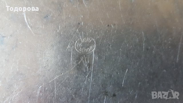 Комплект метални чинии от началото на миналия век, снимка 7 - Антикварни и старинни предмети - 29210096