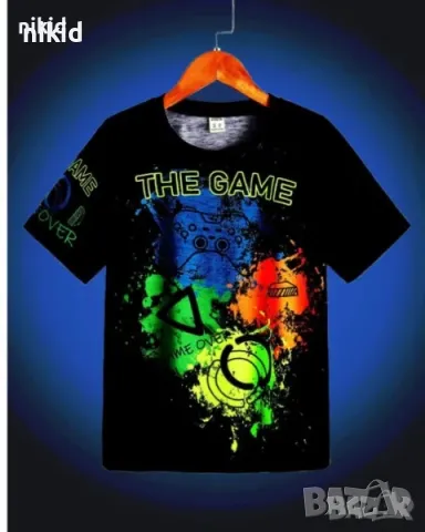 графити Детска тениска джойстик геймър конзола играч