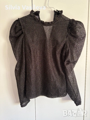 Дамска блуза с лъскав ефект, снимка 2 - Ризи - 54319075