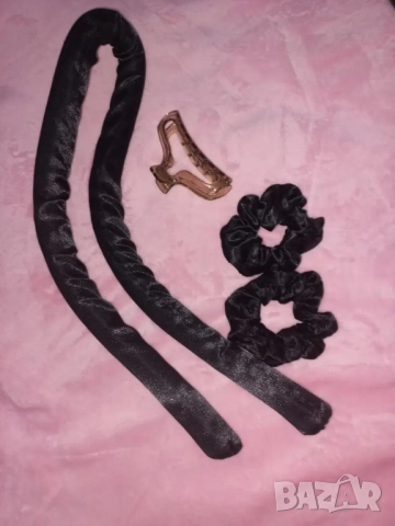  Голяма, стилна ролка за коса от коприна  , снимка 2 - Преси за коса - 51802245