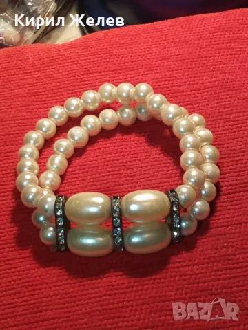СТИЛНА ВИНТИДЖ АРТ ПЕРЛЕН Тип ГРИВНА РАЗТЕГЛИВА 47342, снимка 7 - Гривни - 47282788