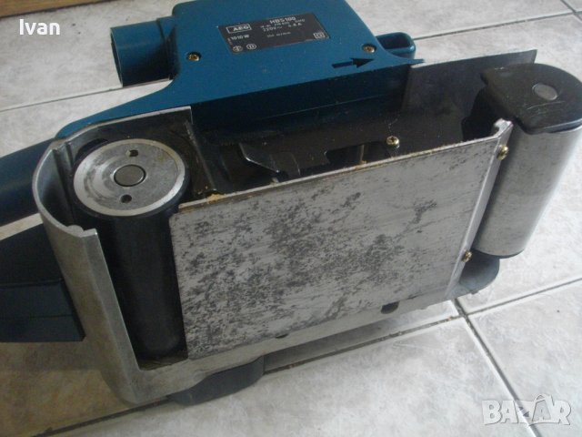 AEG-1010W/350m/min/4,8kg/4,8 A-Немски Професионален Голям Лентов Шлайф-ОТЛИЧЕН-Почти Нов-АЕГЕ, снимка 12 - Други инструменти - 40719620