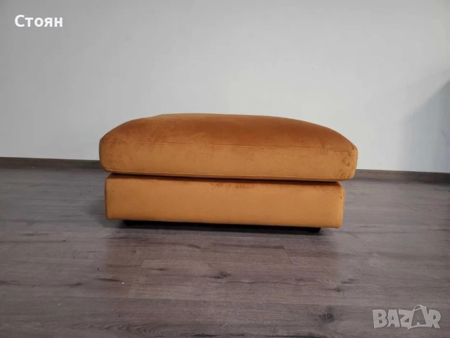 Голяма оранжева табуретка от плат, снимка 4 - Дивани и мека мебел - 52010761