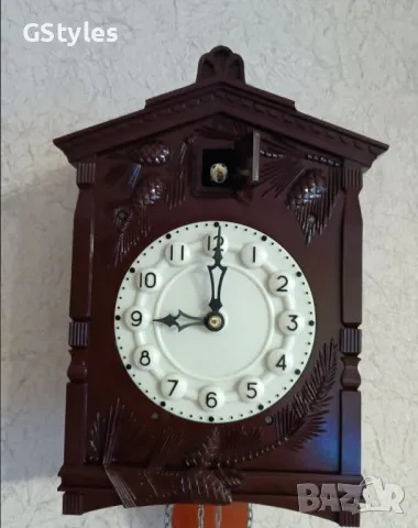 часовник с кукувица маяк- работещ , снимка 5 - Стенни часовници - 50386429