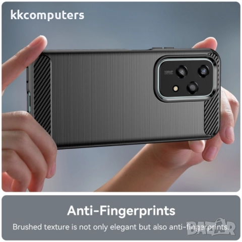 Honor 200 Lite 5G Удароустойчив Carbon Fiber Калъф и Протектор, снимка 6 - Калъфи, кейсове - 52610901