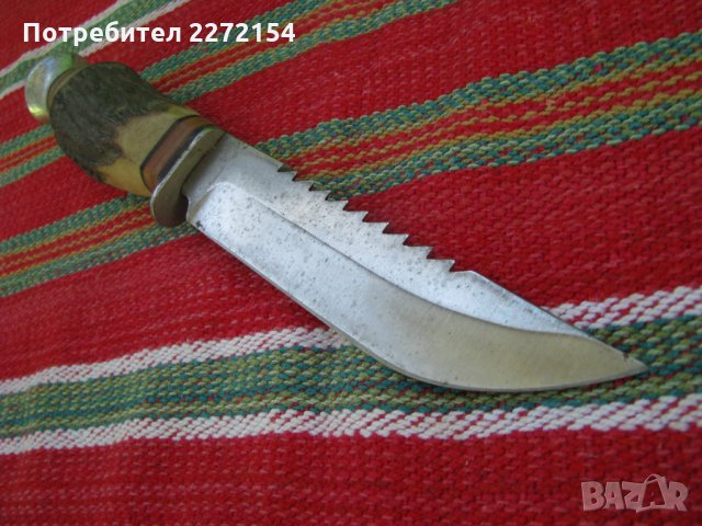 Немски ловен нож с трион, снимка 2 - Антикварни и старинни предмети - 34334371