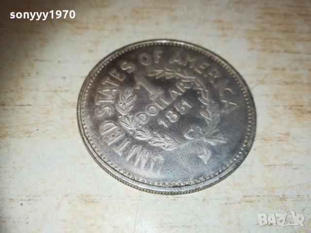 монета 1851 долар 1501211041, снимка 10 - Колекции - 31430398