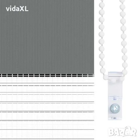 vidaXL Зеброва щора 75x150 см Ширина на плата 70,9 см Полиестер, снимка 8 - Щори - 56147559