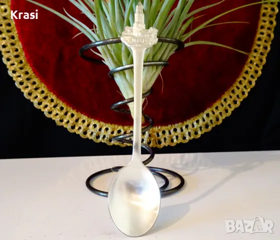 Холандска посребрена лъжица. , снимка 1