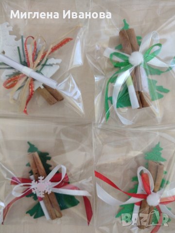 Коледни и новогодишни късмети с канелени пръчици , снимка 7 - Коледни подаръци - 34992759