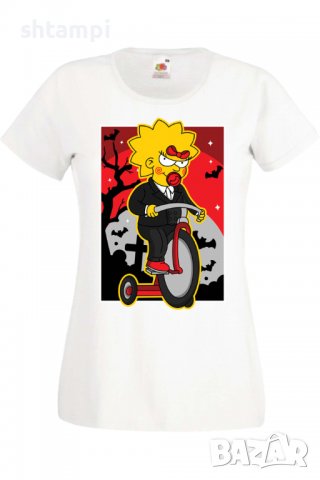 Дамска тениска The Simpsons Maggie Simpson 02,Halloween,Хелоуин,Празник,Забавление,Изненада,Обичаи,, снимка 2 - Тениски - 38154371
