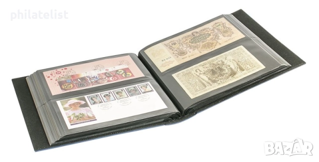 LINDNER - Универсален албум XL за 224 банкноти , FDC пликове , снимки - черен цвят, снимка 2 - Нумизматика и бонистика - 50025439