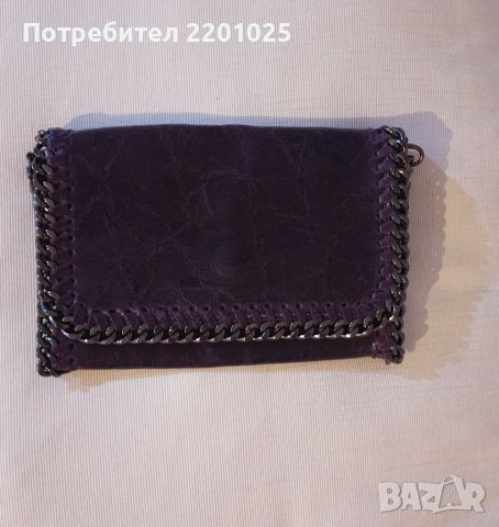 Италианска чанта от естествена кожа цвят патладжан/лилав , снимка 2 - Чанти - 38788846