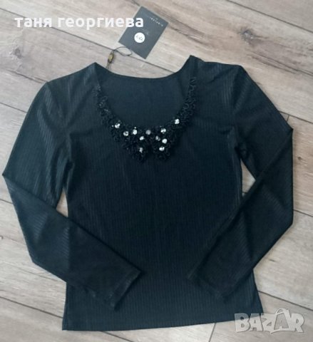 блуза с нежна декорация, снимка 2 - Блузи с дълъг ръкав и пуловери - 29918016